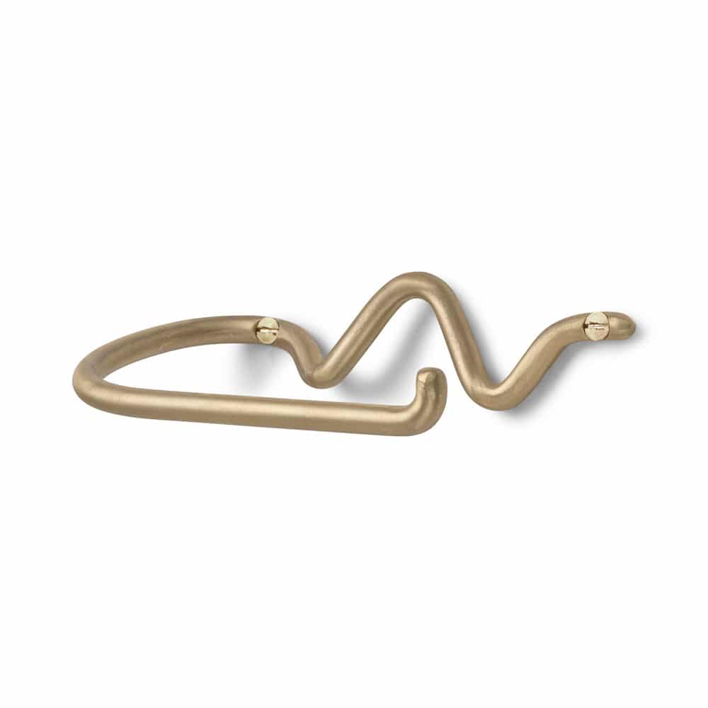 ferm LIVING Curvature Hook, Brass | Designstuff