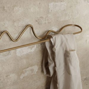 ferm LIVING Curvature Towel Hanger, Brass
