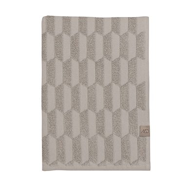 METTE DITMER Geo Hand Towel, Organic Cotton, 35x55cm, Sand (2 Pack)