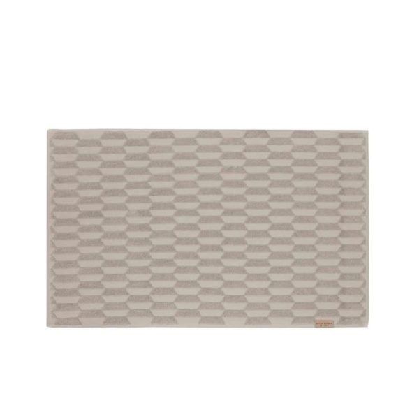 METTE DITMER Geo Bath Mat, Organic Cotton, 50x80cm, Sand