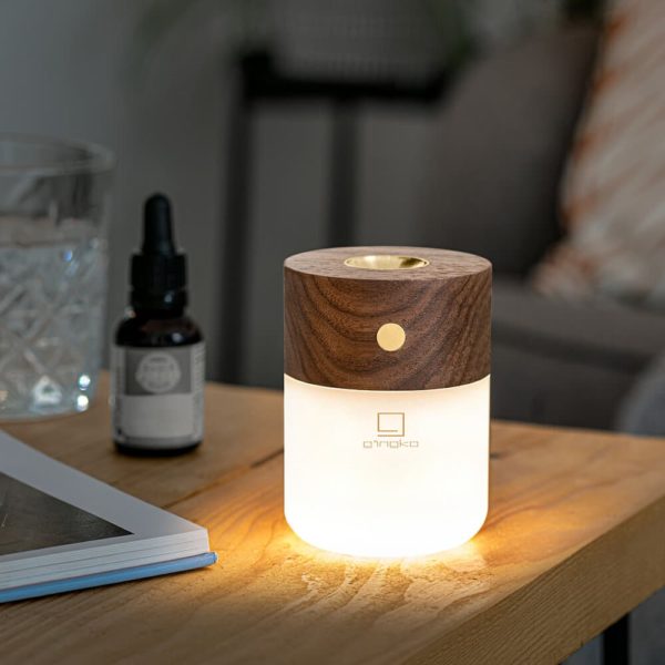 GINGKO Smart Diffuser Lamp, Natural Walnut