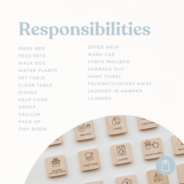 SECOND SCOUT Picture Tile, Responsibilities Set (20 Pack)