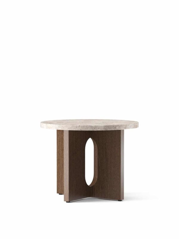 PRE-ORDER | AUDO CPH (Ex MENU) Androgyne Side Table 50cm, Dark Stained Oak/Kunis Breccia Stone