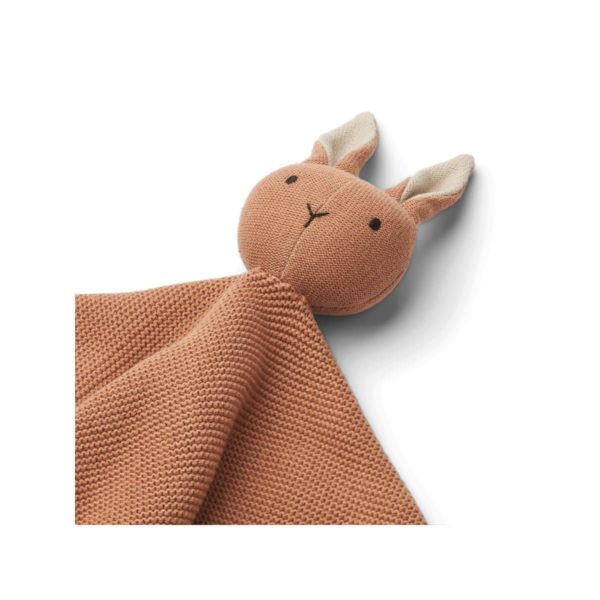LIEWOOD Albert Baby Hooded Organic Towel, Rabbit Oat