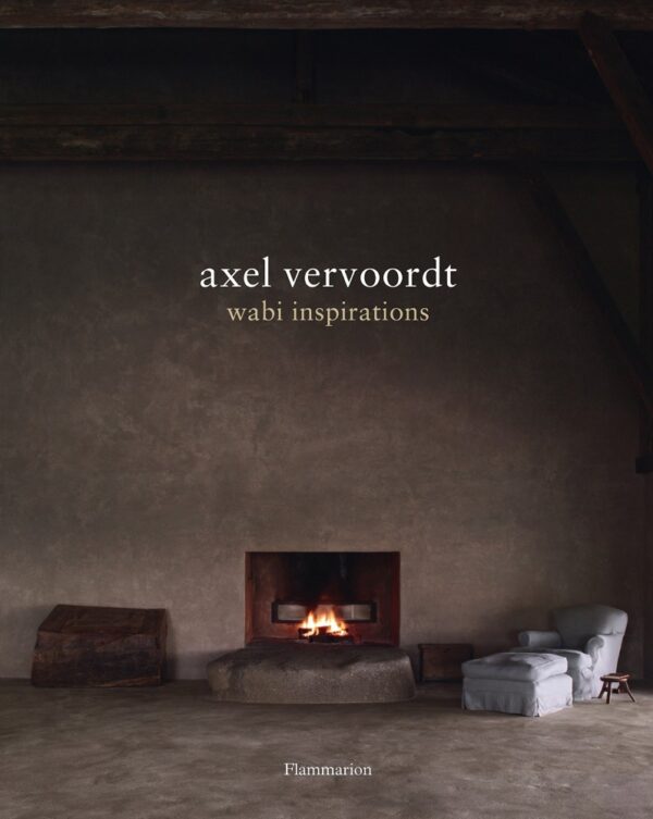 Front cover of Axel Vervoordt's Coffee Table Book featuring a fireplace and a chair.