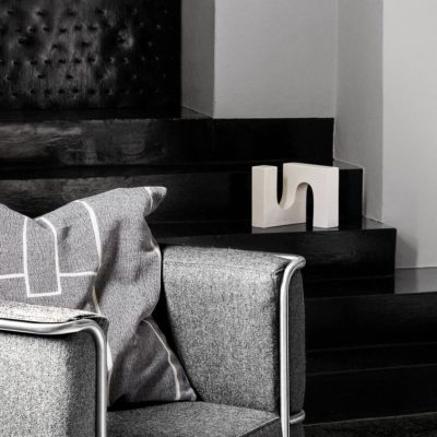 KRISTINA DAM STUDIO Architecture Cushion Cover, 60x60cm, Black/Off-White