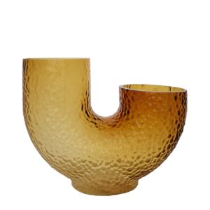 AYTM Arura Medium Glass Vase, H26cm, Amber