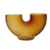 AYTM Arura Low Glass Vase H19cm, Amber