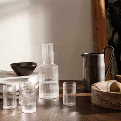 ferm LIVING Ripple Verrines Glasses Small, Clear (Set of 4)