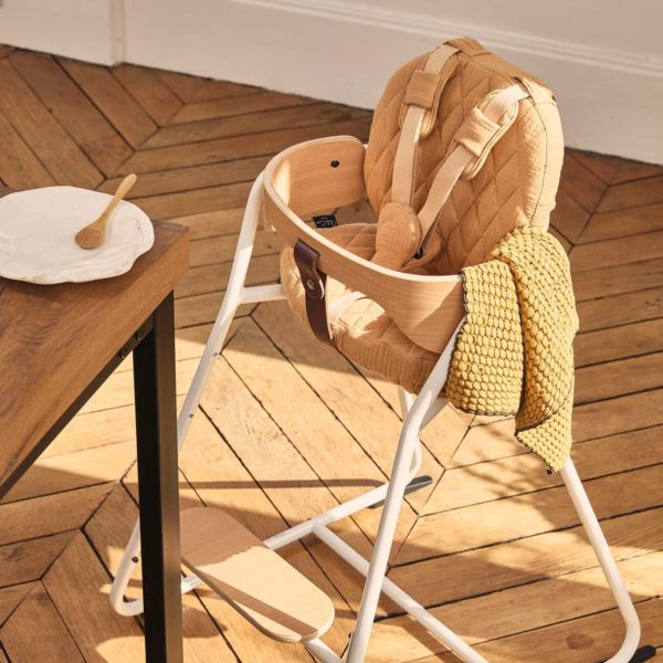 CHARLIE CRANE Tibu High Chair with Baby Set, Gentle White
