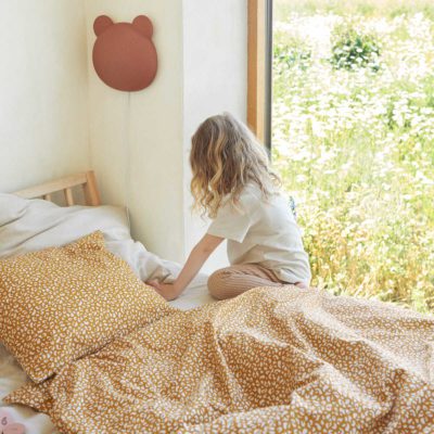 LIEWOOD Organic Cotton Bedding, Mini Leo/Golden Caramel - Junior