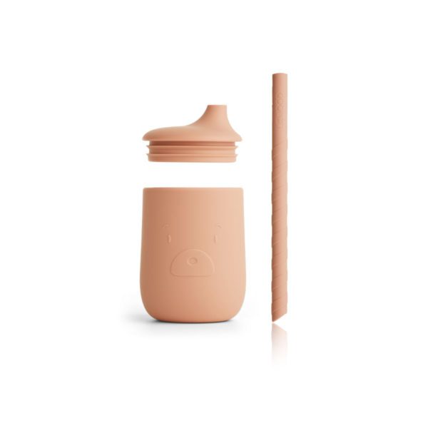 LIEWOOD Ellis Silicone Sippy Cup, Mr Bear Tuscany Rose