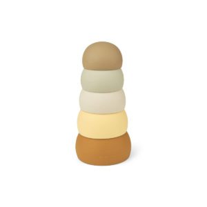 LIEWOOD Eik Bath Toy, 100% Silicone, Golden Caramel/Multi Mix
