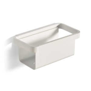ZONE DENMARK Rim Shower Shelf w/Basket, D22xW11xH9cm, White