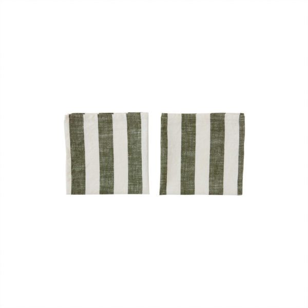 OYOY Striped Napkin, Chocolate Stripe (Set of 2)