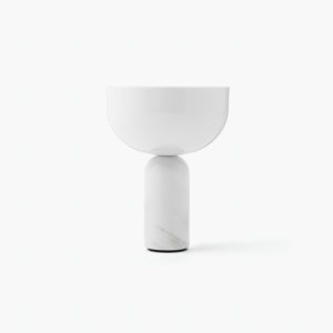 NEW WORKS Kizu Portable Table Lamp, White Marble
