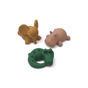 LIEWOOD Nori Bath Toys, Safari Multi Mix (3 Pack)