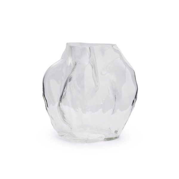 NEW WORKS Blaehr Vase Large, Smoked Green Glass