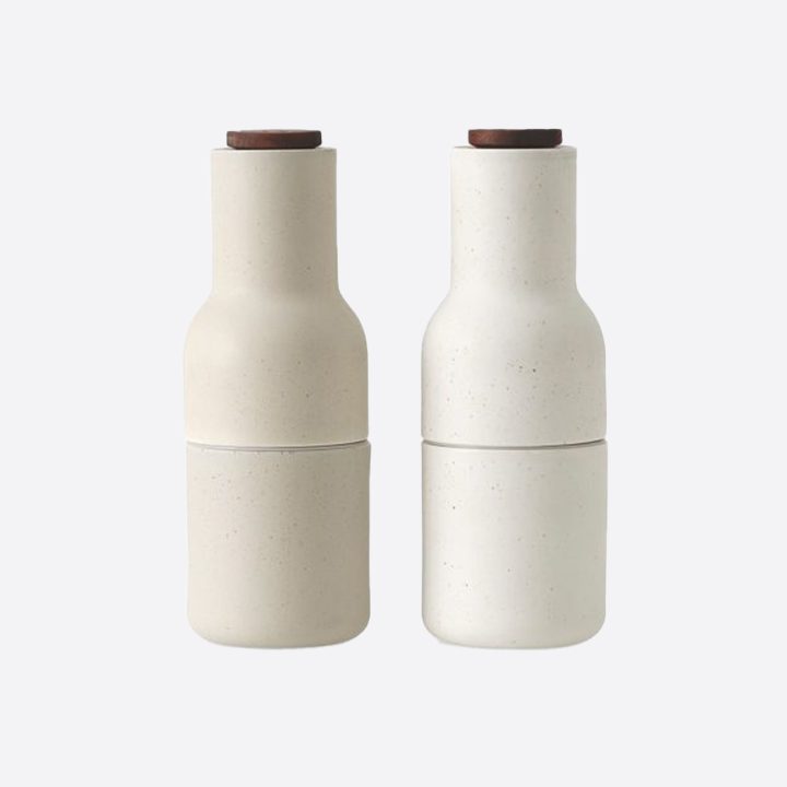 MENU Ceramic Bottle Salt & Pepper Grinders In Sand