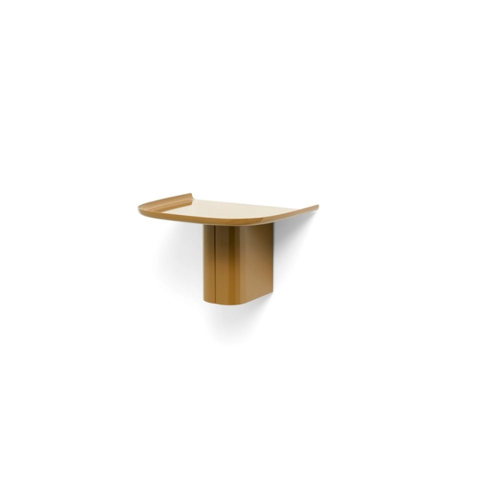HAY Korpus Shelf/Bed Side Table S w/ 1 Hook L35cm, Brown