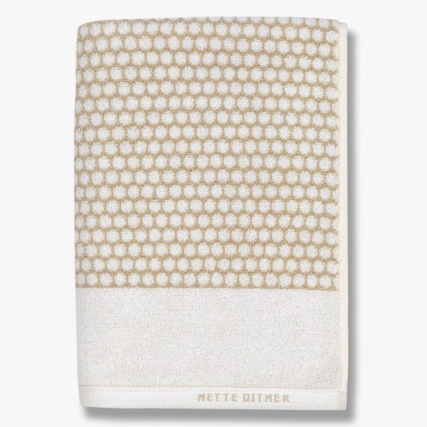 METTE DITMER Grid Hand Towel, 38x60cm, Sand (2 Pack)
