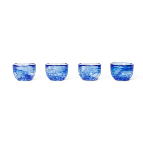 ferm LIVING Tinta Egg Cups, Blue (Set of 4)