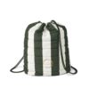 LIEWOOD Samar Kids Gym bag Printed, Stripe Hunter Green/Sandy on a White Background