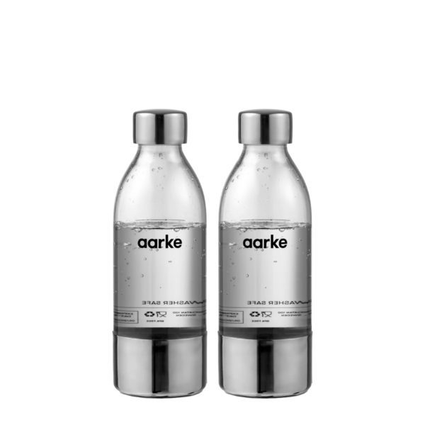 AARKE PET Water Bottle, 2-Pack on a White Background