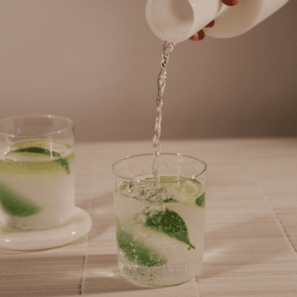 MAISON BALZAC Gin & Tonic Glasses, Clear/Green (Set of 2)