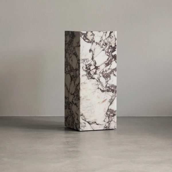 PRE-ORDER | AUDO CPH (Ex MENU) Plinth Pedestal, Rose Calacatta Viola Marble