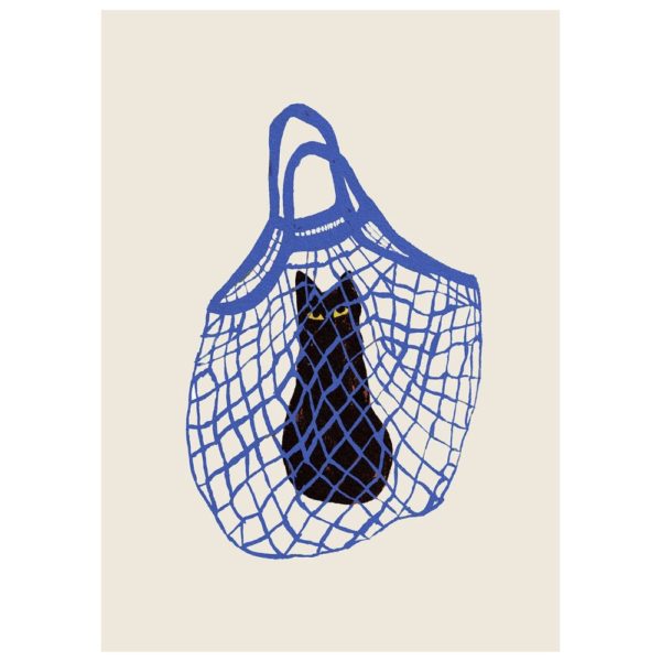 THE POSTER CLUB Chloe Purpero Johnson, Poster Art Print, The Cat’s In The Bag, 30x40cm