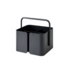 DESIGNSTUFF The Carry All Square Caddy and Storage Box, Black