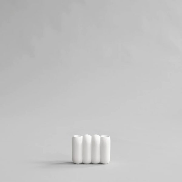 101 COPENHAGEN Tube Candle Holder Mini, Bone White