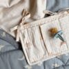KONGES SLØJD Quilted Bed Pockets Organic Cotton, Champ Bleu