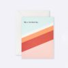 Have the Best Day Greeting Card in Red & Orange Stripe