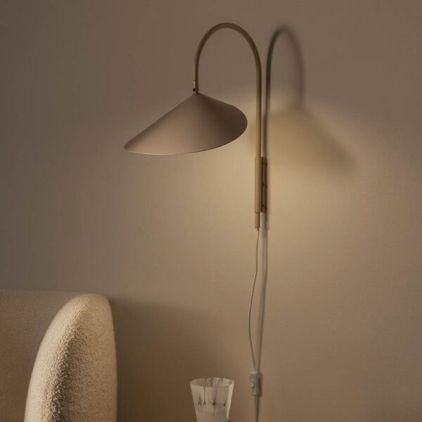 Bedroom lighting by ferm Living Arum wall lamp in cashmere
