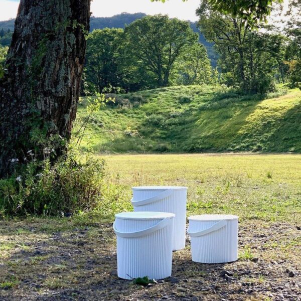 HACHIMAN-KASEI OmnioUtil Compost/Storage Bin, White, 4L