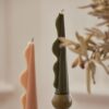 BLACK BLAZE Seaweed Pillar Candle, Olive