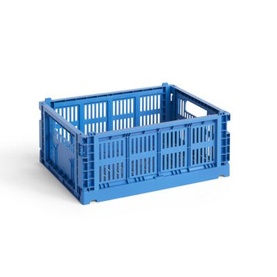 Colour crate storage box medium size in electric blue