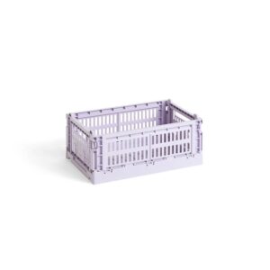 Colour crate storage box in lavender