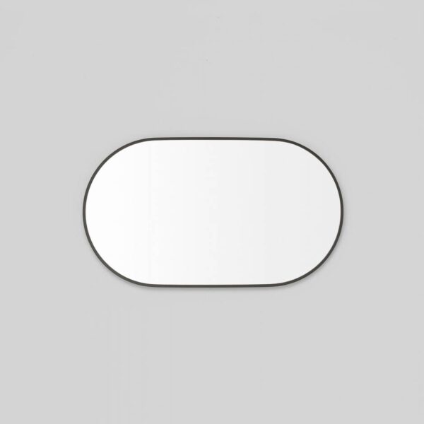 MIDDLE OF NOWHERE Simplicity Oval Mirror, Black, 40x135cm