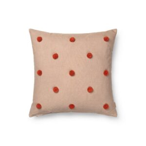 ferm LIVING Dot Tufted Cushion, Camel/Red