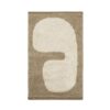 ferm LIVING Lay Washable Mat, Dark Taupe Off-White on white background