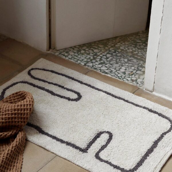 ferm LIVING Lay Washable Mat, Off-White Coffee
