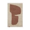 ferm LIVING Lay Washable Mat, Dark Taupe/Off-White