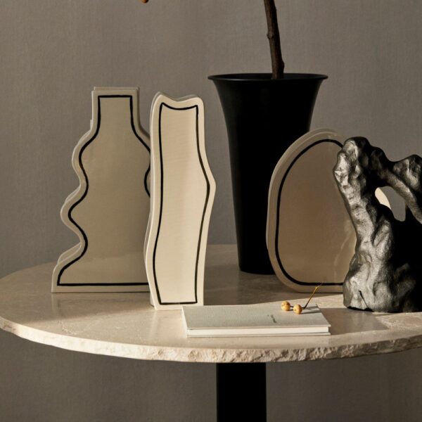 ferm LIVING Paste Vase, H36cm, Off-White, Curvy