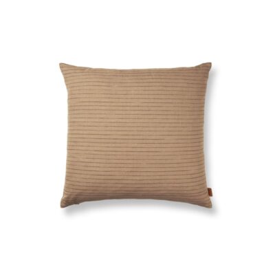 ferm LIVING Brown Cotton Cushion, Stripe, 50x50cm