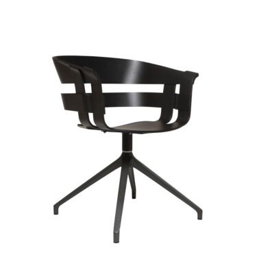 PRE-ORDER | DESIGN HOUSE STOCKHOLM Wick Chair Swivel w/ Wheels, Black/Grey