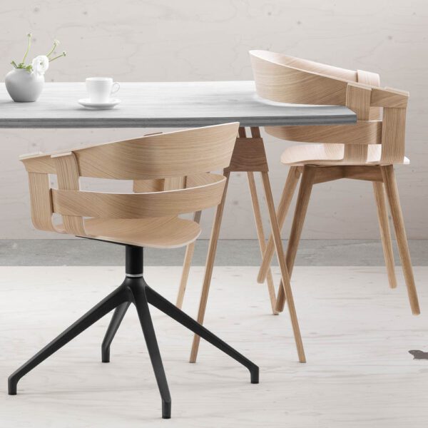 PRE-ORDER | DESIGN HOUSE STOCKHOLM Wick Chair Swivel, Black/Grey