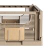 DESIGNSTUFF Linear Collapsible Crate, M, 33x25cm, Taupe (Set of 2)